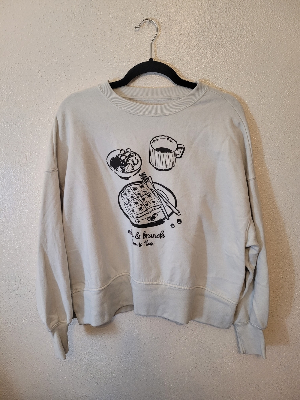 Abercrombie & Fitch Lounge Sweatshirt Coffee & Brunch Cream S/M